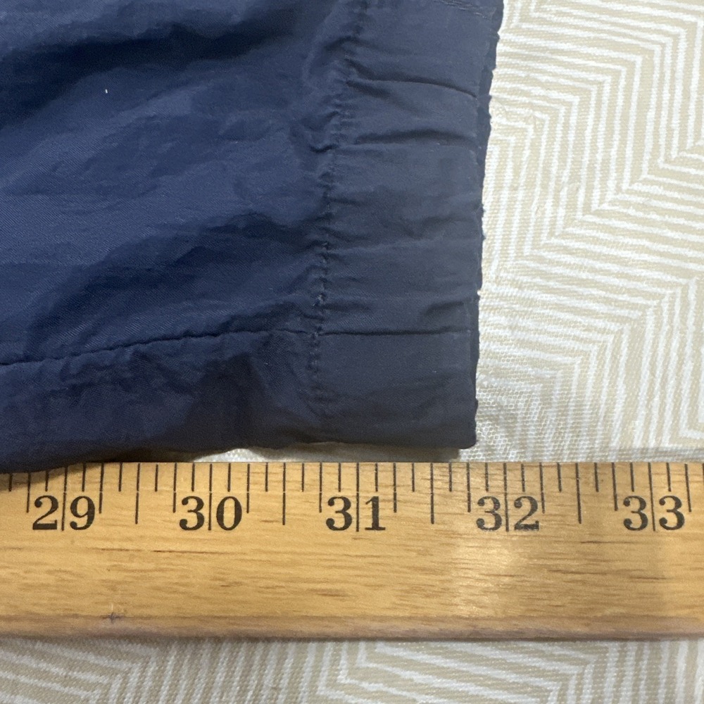 Vintage‎ Nike Track Pants Men's Large Navy Blue Swoosh Windbreaker Y2K 90s - Picture 5 of 11